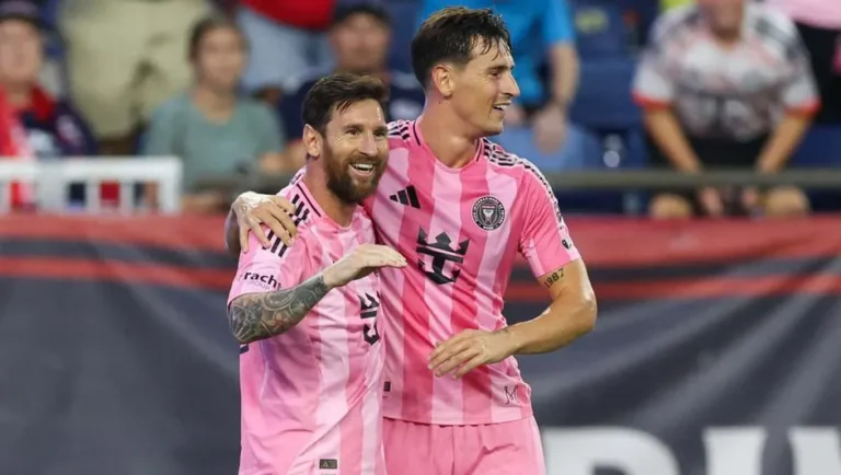 നാഷ്വിൽ എസ്സിക്കെതിരെ ഗോൾ നേടിയ ശേഷം ആഘോഷിക്കുന്ന ലയണൽ മെസ്സി.