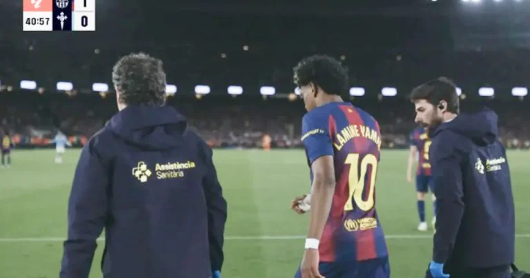 സെൽറ്റ വിഗോയ്‌ക്കെതിരെ ഗോൾ നേടിയതിന് പിന്നാലെ ലാമിൻ യമാലിന് പരിക്ക്