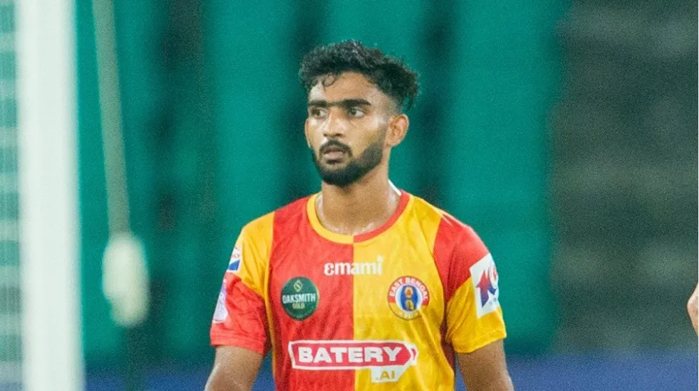 East Bengal FC forward Puthiya Valappill Vishnu