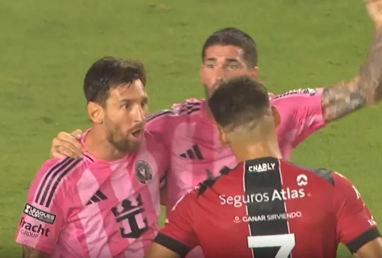 Messi shouted at his opponent while celebrating a goal (Photo- X Platform)