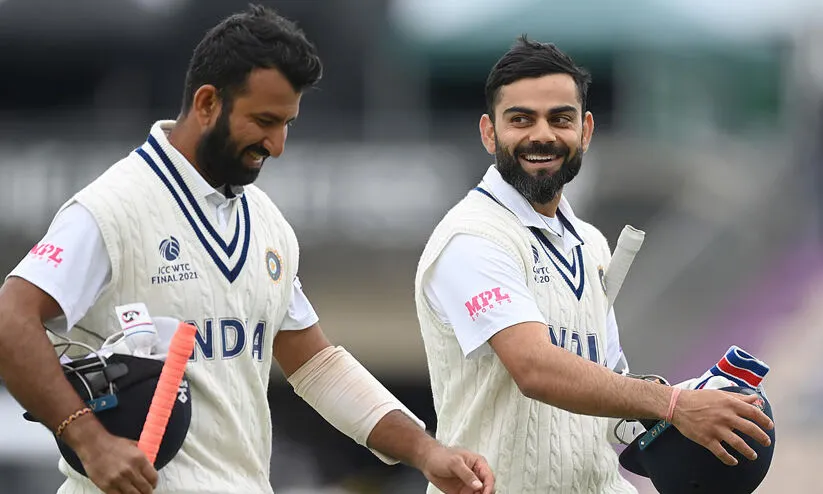 ‘എന്‍റെ ജോലി എളുപ്പമാക്കിയതിനു നന്ദി...’; പൂജാരക്ക് ഹൃദയസ്പർശിയായ കുറിപ്പിൽ ആശംസകൾ നേർന്ന് കോഹ്ലി