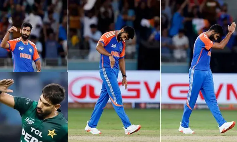 ഹാരിസ് റൗഫിന്റെ ഓഫ് സ്റ്റംപ് പിഴുത് മറുപടിയുമായി ബുംറയുടെ 'ഫ്ലൈറ്റ് ഡൗൺ' ആഘോഷം