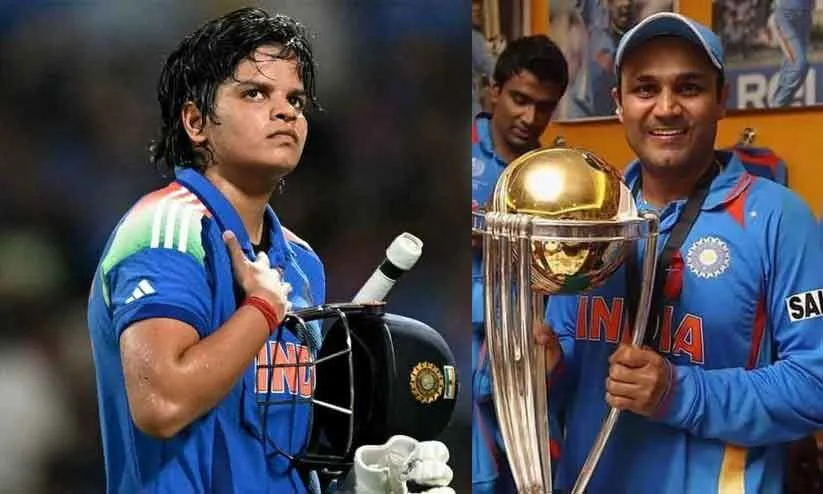 പകരക്കാരിയായി ഷഫാലി വന്നു; സെവാഗിന്റെ റെക്കോഡും തിരുത്തി അവൾ ചരിത്രമെഴുതി