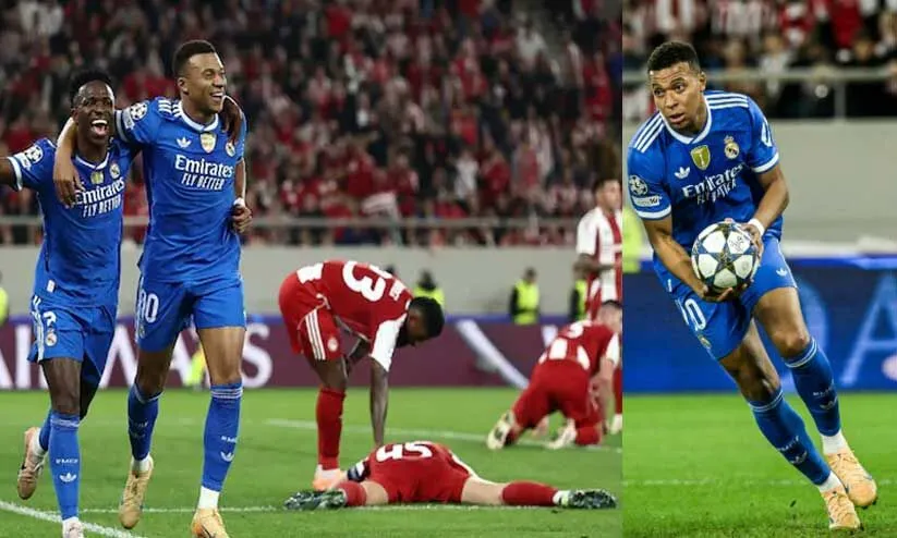 ഒന്നല്ല, രണ്ടല്ല, മൂന്നല്ല, എണ്ണം പറഞ്ഞ നാല് ഗോളുകൾ; നിറഞ്ഞാടി എംബാപ്പെ, ത്രില്ലർ പോരിൽ റയലിന് ജയം, ബയേണിന്റെ വിജയ കുതിപ്പിന് തടയിട്ട് ആഴ്സനൽ