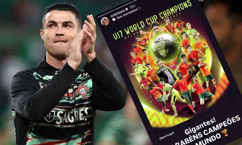 Gigantes!... പോർചുഗലിന്റെ കുട്ടിപ്പടക്ക് അഭിനന്ദനവുമായി ക്രിസ്റ്റ്യാനോ; ഫുട്ബാളിൽ പറങ്കിപ്പടയുടെ കൗമാരോത്സവം