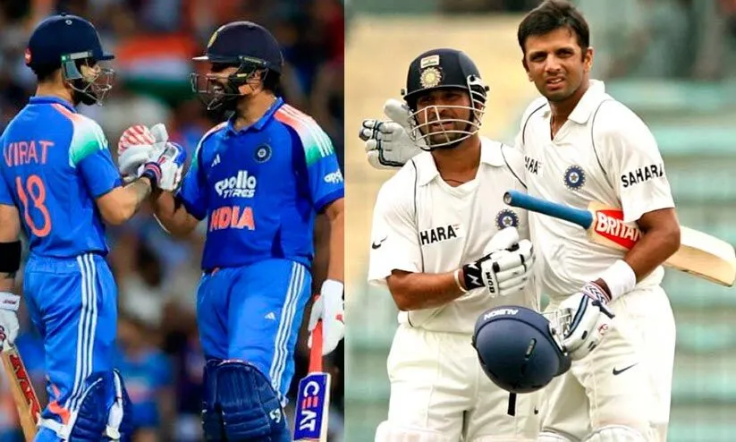 സചിനും ദ്രാവിഡും പതിറ്റാണ്ട് മുമ്പ് താഴിട്ട് പൂട്ടിയ റെക്കോഡ് പുസ്തകം തിരുത്തി രോഹിതും കോഹ്ലിയും