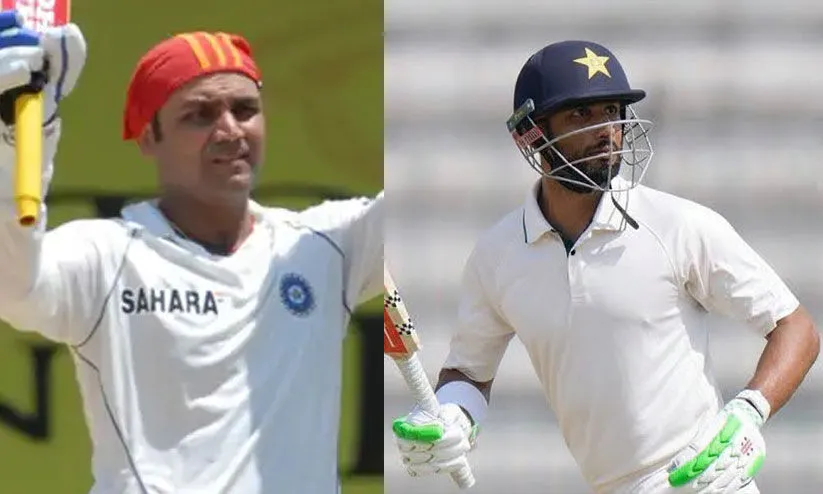 സെവാഗി​ന്റെ 19 വർഷം പഴക്കമുള്ള റെക്കോഡ് തിരുത്തി പാക് താരം ഷാ മസൂദ്; 177 പന്തിൽ ഇരട്ട സെഞ്ച്വറി