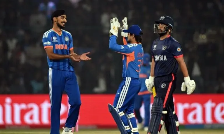 നമീബിയ 116ന് പുറത്ത്; ഇന്ത്യക്ക് റെക്കോഡ് ജയം, പാകിസ്താനെ പിന്നിലാക്കി ഗ്രൂപ്പിൽ ഒന്നാമത്