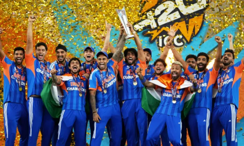 ടി20 ലോകകപ്പിലെ ചരിത്ര വിജയം; ഇന്ത്യൻ ക്രിക്കറ്റ് ടീമിന് 131 കോടി രൂപ പാരിതോഷികം പ്രഖ്യാപിച്ച് ബി.സി.സി.ഐ