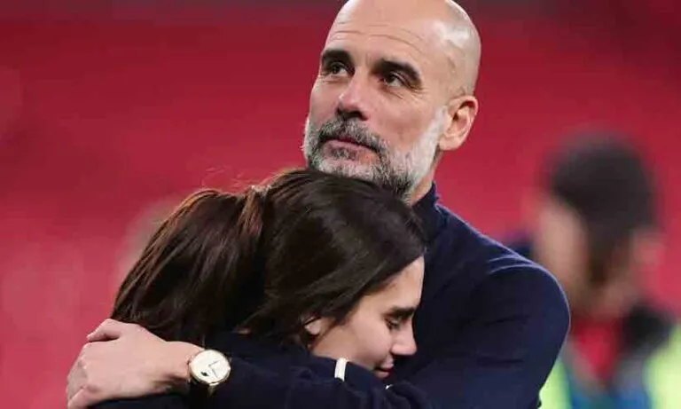 റെക്കോർഡ് തിളക്കത്തിലും കണ്ണുനിറഞ്ഞ് ഗ്വാർഡിയോള; വിജയവേദിയിൽ സാന്ത്വനമായി മകൾ മരിയ